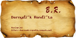 Bernyák Renáta névjegykártya
